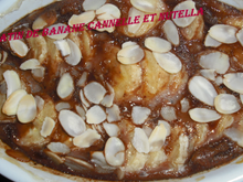 Gratin de banane cannelle et au nutella
