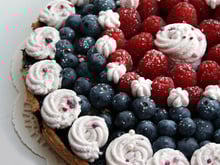 Tarte mi crue/mi cuite aux fruits rouges