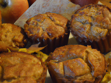 Muffins aux pommes, au miel et à la cannelle