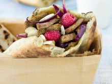 Naans d'agneau au curry