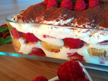 Tiramisu au chocolat blanc fraises framboises