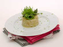 Risotto tout citron : citron confit et limoncello