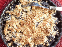 Crumble de boudin antillais à la noix de Coco et pommes