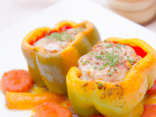 Poivron farci à l'andouillette