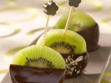 Bonbon de kiwi (fruit )chocolat