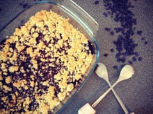 Crumble aux myrtilles