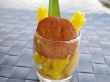 Verrine ananas et petit cake citron
