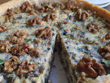 Tourte au roquefort et aux noix