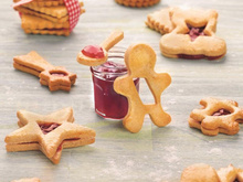 Petits sablés à la confiture de fraises