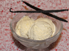 Glace vanille et huile de vanille
