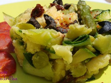 Polenta aux légumes d'été....ou l'art d'accommoder les restes