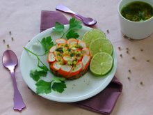 Tartare tiède de bâtonnets Saveur Coraya aux lentilles et vinaigrette au persil