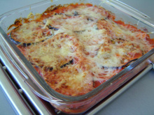 Aubergines et dinde en gratin