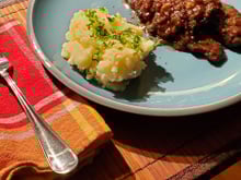 Steak de biche sauce cerises