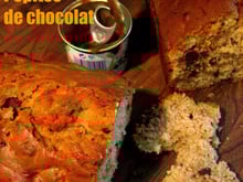 Cake parfumé à la crème de marron, aux pépites de chocolat et aux pommes