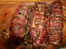 Filet mignon au jambon cru et champignons