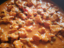Émincé de poulet au curry rouge