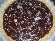 Tarte au chocolat sur lit de Poires