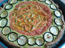 Tourte saumon et courgette