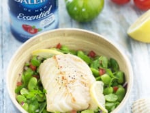 Taboulé de jeunes fèves et cabillaud