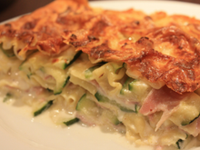 Lasagnes aux courgettes et à la crème de camembert