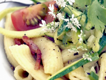 Pâtes fraîches aux petits légumes du jardin