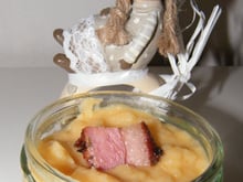 Purée de céleri, pommes vertes et carottes