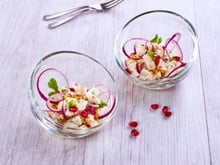 Céviche de cabillaud passion aux oignons rouges