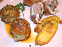 Petit pâtisson et sa farce de brebis frais