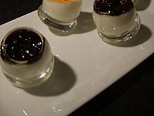 Duo de panna cotta de fromage de brebis basque