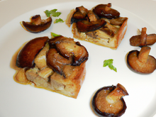 Croustade de cèpes au foie gras poêlé