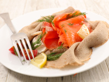 Galette de sarrasin au saumon fumé