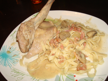 Lapin à la moutarde et au cidre