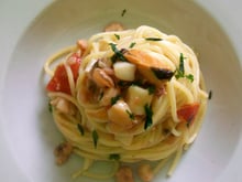 Spaghettis aux fruits de mer maison