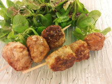 Yakitoris : Boulettes de poulet à la dukkah