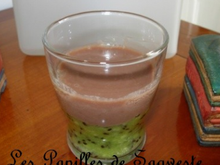 Verrines de purée de kiwis et sa crème au chocolat