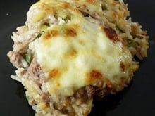 Gratin de riz et courgettes à la mozzarella