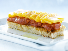 Tartine de kaki persimon à la sobrasada