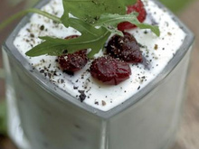 Verrines de faisselle aux cranberries