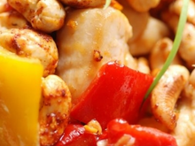 Poulet poivrons et cajou à l'asiatique
