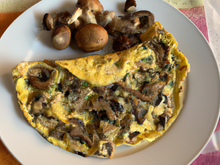 Omelette forestière aux champignions