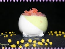 Mousse d'avocat et panna-cotta au roquefort