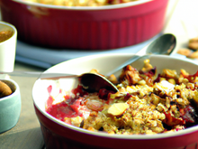 Crumbles aux fruits rouges et au amandes