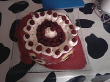 Framboisier et son décor aux framboises fraîches