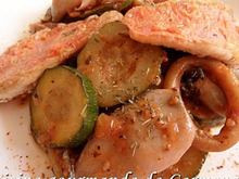 Poêlée de rougets et calamars à la provençale