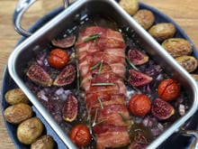 Filet mignon de porc lard et figues