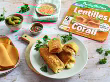 Croque-monsieur revisités en roulés au fromage et aux tranches végé