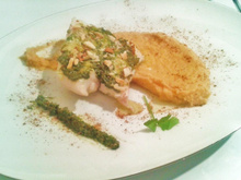 Cabillaud au pesto de coriandre