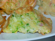 Fondants cougettes et jambon