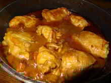 Poulet aux queues d'écrevisses